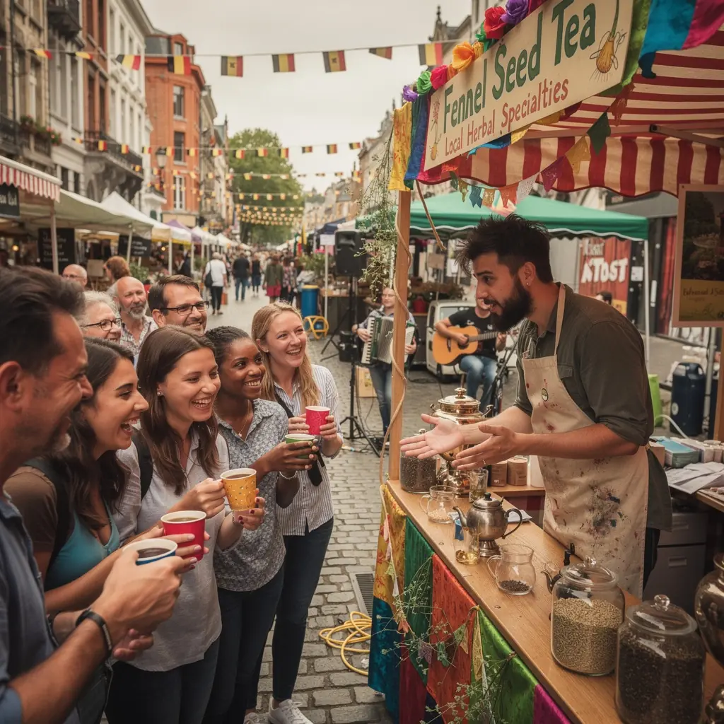 Gros plan sur des graines de fenouil dorГ©es, prГЄtes Г  infuser dans de l'eau chaude.